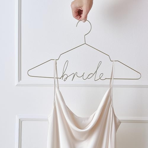 Ginger Ray Gold Metal 'Bride' Clothes Hanger for Wedding Dress 44.5cm