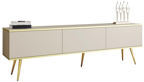 Mirjan24 TV-Lowboard Orenate 175 mit 3 Klappen (Beige)