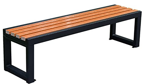 SORVA Gartenbank für die Terrasse, Bank ohne Rückenlehne, Sonnen- und regenfeste Gartenmöbel, Dekoration für Park/Hinterhof/Balkon (Farbe: B, Größe: 100 cm)