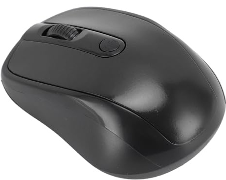 Topiky 2,4 G Kabellose Maus, Ergonomische Kabellose Optische Computermaus mit Hoher Empfindlichkeit, für Notebook, PC, Laptop, Computer, 10 M Arbeitsabstand (Black)