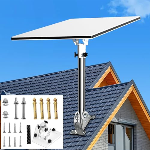 Starlink Gen 3 Mount, Roof Mount with Gen 3 Pipe Adapter, 160° Tilt Adjustment & Weather-Resitant, Starlink Pole Mount for Standard V3 Dish, Wall Mounting Kit