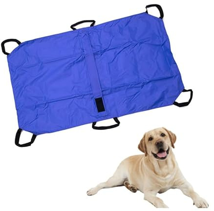 CiCixixi Camilla de Emergencia Plegable para Mascotas, hasta 60 kg, con 6 Asas y Cinturón de Seguridad – Transporte para Perros y Gatos
