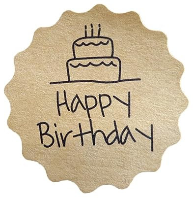 SHOWERORO 120stücke Runde Kraftpapier Tags Für Hochzeitsgeschenke Geburtstagsfeiern Abschlussfeiern Mit Happy Birthday Aufdruck Zum Basteln Und Dekorieren Inklusive Jute-schnur