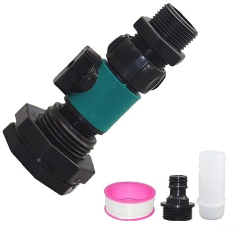 HomeVortex Rain Barrel Diverter Kit With 3/4 PVC Fittings, Water Spigot Valve And Hose Faucet For Rainwater Collection And Garden Irrigation System