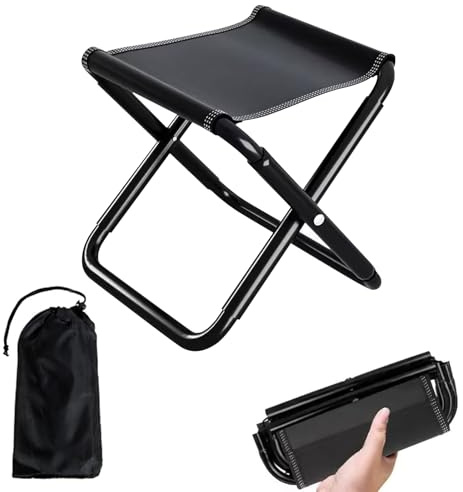 RCYHCY Siège de Camping Portable, Tabouret Pliable de Camping, Petite Chaise de Camping en Aluminium, Mini Chaise Pliante Portable, Tabouret de Camping, pour Voyage Randonnée Pêche, BBQ