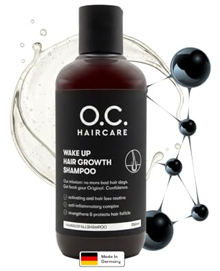 O.C. HAIRCARE Wake Up Hair Growth Shampoo – Haarwachstum anregen & Haarausfall reduzieren - Mildes, sulfatfreies Shampoo mit Panthenol & Aloe Vera - Löst Rückstände an der Wurzel & pflegt die Kopfhaut