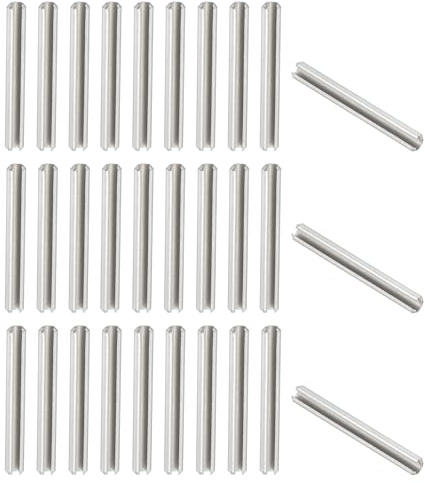 PATIKIL Perno A Molla Con Fessura, 50 Pz 5/32 x 1-3/8 (4.25mm x 35mm) Acciaio Inox 304 Perni A Molla Divisibili Per Miglioramento Casa Riparazione Macchine Automobilistiche, Argento