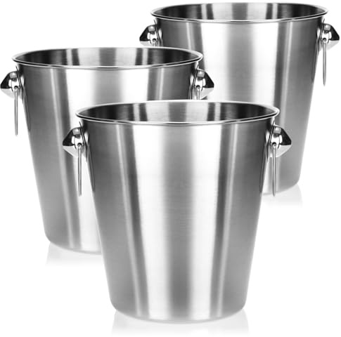 com-four® 3x Sektkühler - Kühlkübel für Sekt, Wein und Champagner