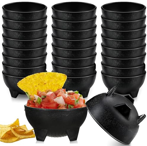 26 Stück Schwarze Plastikschüssel, 313ML Mini Salatschalen, Mehrweg Müslischalen, Dessertschale, Suppenschüsseln, Snackschale, Servierschalen, kleine schüsseln(Unzerbrechliche aus Polypropylen)