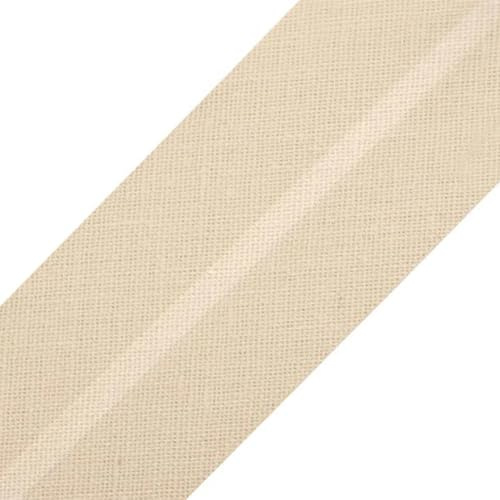 cyclingcolors 1x Schrägband aus 100% Baumwolle Breite 30 mm Länge 25 m Hochwertiges Einfassband Baumwollband Schrägband Ideal zum DIY, Creme