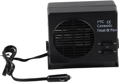 BOROCO Autoheizung Windschutzscheibe, 12 V 300 W Autoheizung Tragbare Autoheizung und Defroster Keramik Fahrzeug Heizlüfter Schwarz