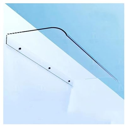 Unsichtbare Markise, Dachfenster, Überdachung, Regen- und Schneeschutz, UV-Lichtbarriere, transparente Eingangsabdeckung, Außenbereich, Balkon, Schild (40 x 180 cm – 15,7 x 70 cm)