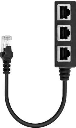 tiyiyok RJ45 Ethernet Splitter, Ethernet Splitterkabel 1 Stecker auf 3 Anschlüsse, Netzwerk Verteiler LAN Kabel, für Cat5/Cat5e/ Cat6/Cat7, 3-Port Verlängerungskabel Netzwerkerweiterung