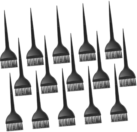 WEKADRIN 15 pièces Kit Pinceaux de Coloration Cheveux Plastique Noir Brosse Teinture Ergonomique avec Dents Spéciales Anti-gouttes pour Coiffeurs et Usage Salon Outils Réutilisables pour