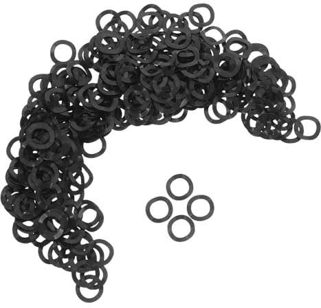 Healeved Rondella Ondulata in Acciaio al Manganese Nera 6X9 MM Rondella Elastica di Compressione per Bulloni e Cuscinetti Motore Guarnizione Ondulata 1000 Pezzi per Riparazioni
