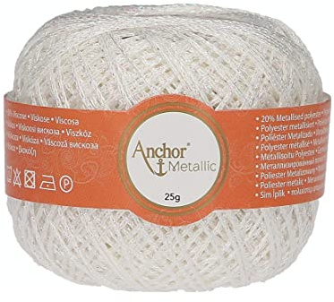 Anchor Artiste Metallic 4716400-00304 weiß Effektgarn