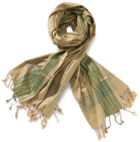 Kikoyland Unisex - Erwachsene Schal SK122, Gr. one size, Beige (Oliv)