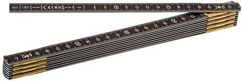 Metrica 21036 2 m Alu-Gliedermassstab Oxyd, schwarz