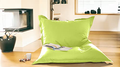 Kinzler S-101119/120 Riesensitzsack, ca. 100x140 cm, Sitzsack Outdoor Indoor, in vielen verschiedenen Farben, mit Innensack, apfelgrün