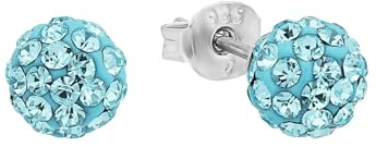 Amor Damen-Ohrstecker 6 mm 925 Silber rhodiniert Kristall