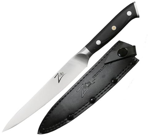 Zelite Infinity Utilidad cuchillo de 6 pulgadas | Alfa Real serie alemana | Mejor acero alemán de calidad Cuchillo para 6 Negro