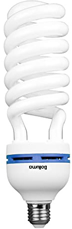 BOLLUMA Studio Photo Ampoule 55W = 150W 5500K Ampoule Softbox Parapluie E27 Ampoule Lumière du Jour Vidéo FluoCompacte 220V Photographie Lampe à Economie d'Energie pour Eclairage Quotidienne