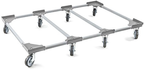 aidB Transportroller Variabel - 1200x800-2x unterteilt - Gummiräder 8 Lenkrollen Grau - Einzel