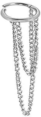 viva-adorno Segmentring Clicker Scharnier Ring Ketten Kettchen Anhänger Ohrpiercing Knorpel Helix Piercing Z571
