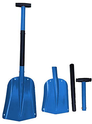 Pala da neve, pala retrattile 3 pezzi smontabile pala da valanga T-Grip leggero dispositivo portatile in alluminio pala da neve per taglio giardino piante Outdoor Camping pala di emergenza, Nero