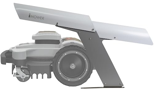 IDEA MOWER Garaje para robot cortacésped One2.1 compatible con Ambrogio Robot, techo de la estación de carga, protección de aluminio compuesto, techo abatible