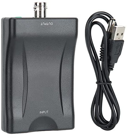 Tiiyee Convertidor Video a Bnc Adaptador Audio Estéreo HD Vídeo Compuesto | Euroconector Digital Convierte Entrada Captura Converter Display 1080p Con Cable Alimentación USB