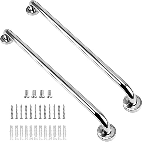 supregear Haltegriffe Für Senioren (2 Stück), 40 cm Edelstahl Sicherheits Balance Badewannengriff in Chrom für Badezimmer Toilette Küche Schlafzimmer, Verdeckte Schraube Wandmontage