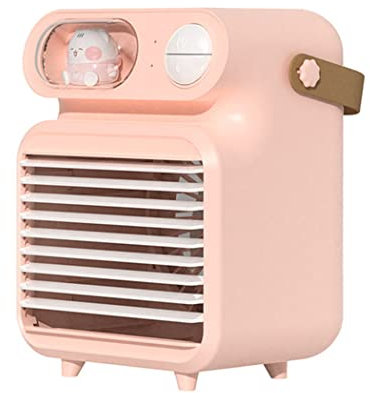 HHUARI Water Cooling Fan Spray Humidifier Desktop USB Portable Air Conditioning Student Dormitory Air Cooler for Summer/Pink The New