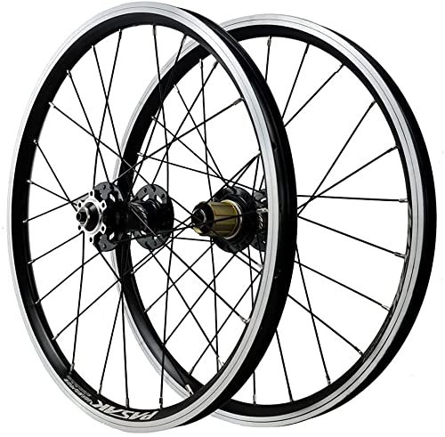 ZECHAO 20-Zoll-Mountainbike-Radsatz, 24 Löcher Ultraleichte Aluminiumlegierung V Bremse/Scheibe Bremse/Randbremse Quick Release 7-11 Geschwindigkeit Wheelset