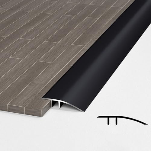 Übergangsleiste Übergangsprofil 63 84 90 124 154 177 cm Aluminium-Bodenübergangsleisten, Home Türschwellenverkleinerer Randstreifen Für Fliesen Zu Unebenen Fußböden/Bodenbelägen, Breite 42MM Brückenl