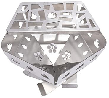 Mllepjdh Outdoor Camping Picnic Pit Portable Folding Wood Stove for Hiking Backpacking Camping Picnic BBQ Grilling Folding Wood Stove for Tent Folding Wood Stove Camping Large Folding Stove, Small