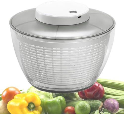 Centrifuga Per Insalata, Centrifuga Per Insalata Elettrica, Centrifuga Per Insalata Da 4,75 L/6 L, Essiccatore Per Frutta E Verdura, Ricaricabile Tramite USB, Per Insalata, Lattuga, Frutta E Verdura