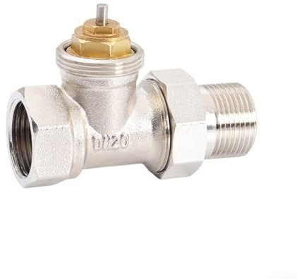 HOHOVYVY Mixing Valve Hot Water DN15/DN20/DN25 Brass Thermostat Control Valve Without Thermostat Head (DN20)