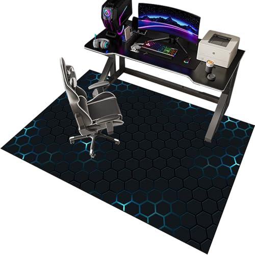 EYKWKB 140 x 160 cm Bodenschutzmatte für Teppichboden Gaming Bürostuhl Stuhlmatten Unterlage Schreibtischstuhl Gaming Teppich Schreibtischstuhl Bürostuhl Unterlage Stuhlmatte für Harte böden