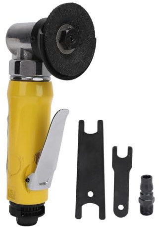 Air Angle Die Grinder Kit 15000rpm, Pneumatic Mini Straight Sander for Metal Wood Plastic Polishing and Grinding