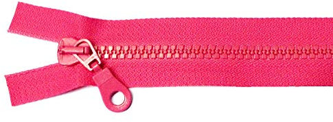 Reißverschluß Kunststoff teilbar für Jacken 35 cm pink