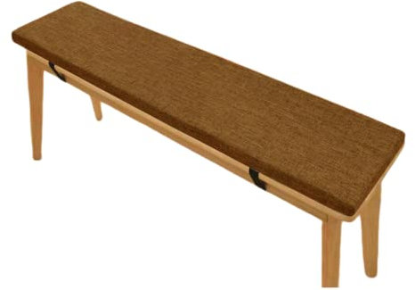 Outdoor-Bankkissen mit rutschfester Unterseite, 5 cm dicke Schaumstoffpolsterung für Bänke im Innen- und Außenbereich, rechteckig, 80 x 30 cm, Braun