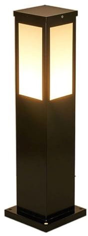 Lampada da Prato con Base E27, luci da Esterno, luci a pilastro Impermeabili IP45, luci a Colonna retrò, Lampada a Colonna in lamiera zincata per Garage, Padiglione, cort(One Color-4.7in)