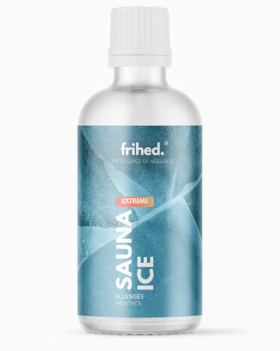 frihed.® Sauna Ice - Mentholkristalle in flüssig für alle Sauna Arten - extrem kalter Sauna Duft - hochwertiges Minzöl - flüssiges Menthol