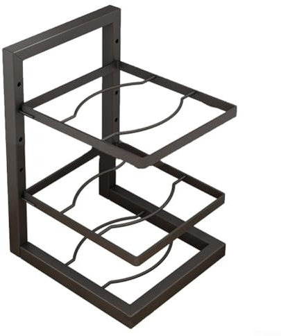 Organizador de sartenes resistente, organizador de ollas, sartenes, mesa de armario, resistente, múltiples organizadores debajo del fregadero, solución para el hogar (B)
