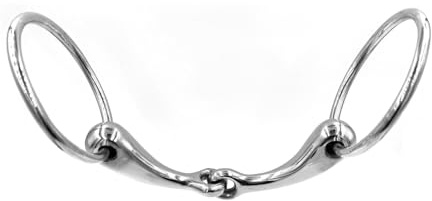 ES0082 ErgoBit Wassertrense Einfach Gebrochen Edelstahl 65mm/16mm, 13.5 cm | Equine Smile Anatomisch Maulfreundlich Ergonomisch Ringtrense Gebiss Pferd Pony Maulschonend Reitsport Ausbildungsgebiss