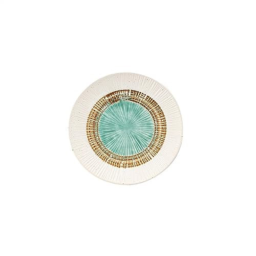 Servizio Tavola Piatto di bistecca in ceramica Piatto di frutta Piatto dim sum Piatto piano Piatto piano bianco Piatti creativi Piatti da tavola occidentali Dessert(20.5cm)