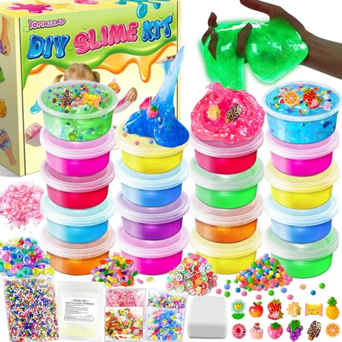 18 Farben DIY Schleim Kit, Slime Making Kit für Mädchen, Clear Slime