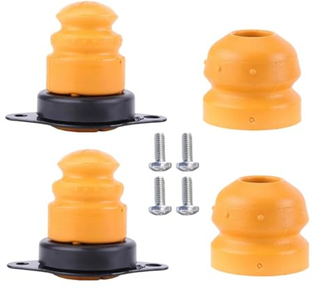 Milageto Accesorios del kit de suspensión de M5570A Tope de suspensión delantero y trasero de goma amarilla para Suministros Piezas de