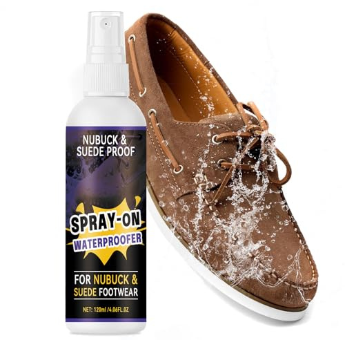Suede Protector Spray 120ml, Shoe Protector Spray Waterproof, Rain & Stain Waterproof Protection for Sneakers, Boots, Leather, Nubuck, Canvas, Jackets, Suede Shoes, Carpets and Other Surfaces